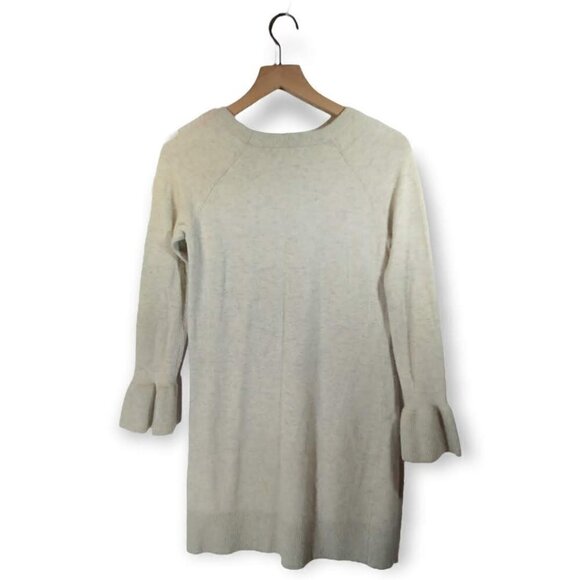 Banana Republic Wool Cashmere Ruffle Cuff Sweater Dress Size S - Picture 2 of 3